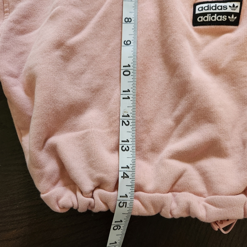 Adidas Women's Pink Cropped Pullover - Picture 8 of 8